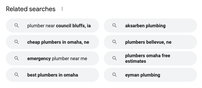 Related searched for plumbers near me