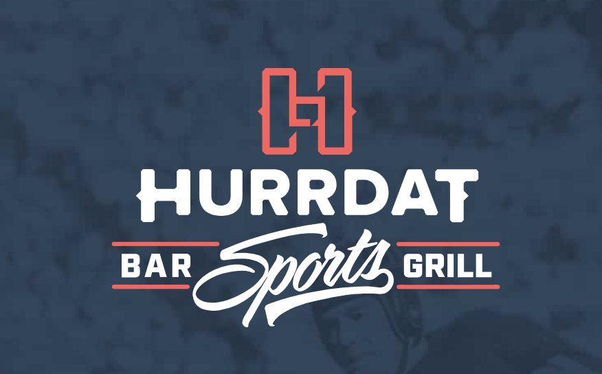 Screenshot of Hurrdat Sports Bar & Grill red white and blue logo